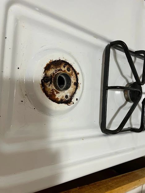 Stovetop burner cleaning