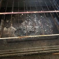 Oven interior before cleaning